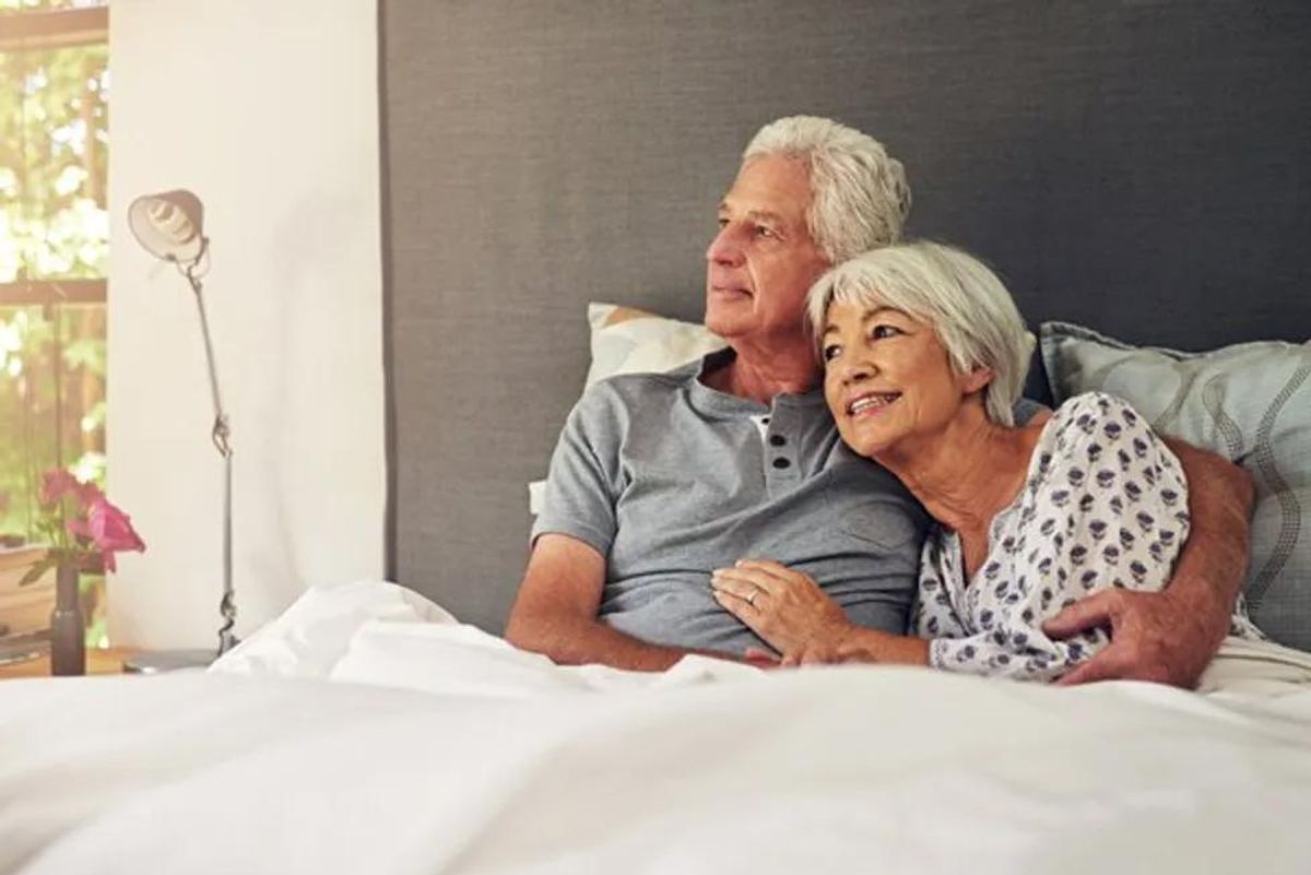 older couple in bed