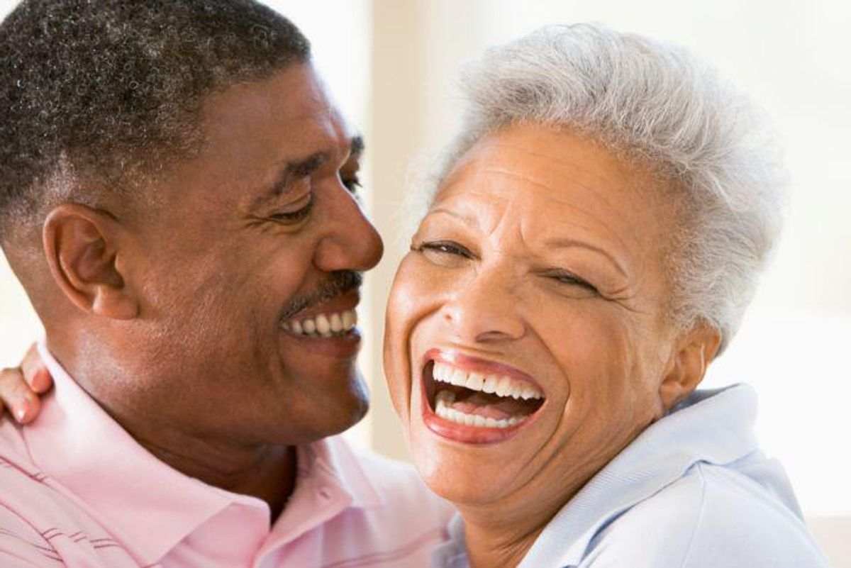 older couple laughing