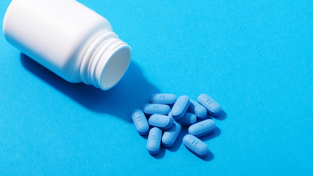 Open bottle of prescription PrEP Pills for Pre-Exposure Prophylaxis to help protect people from HIV