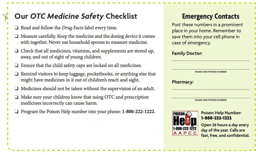 otc medicine checklist