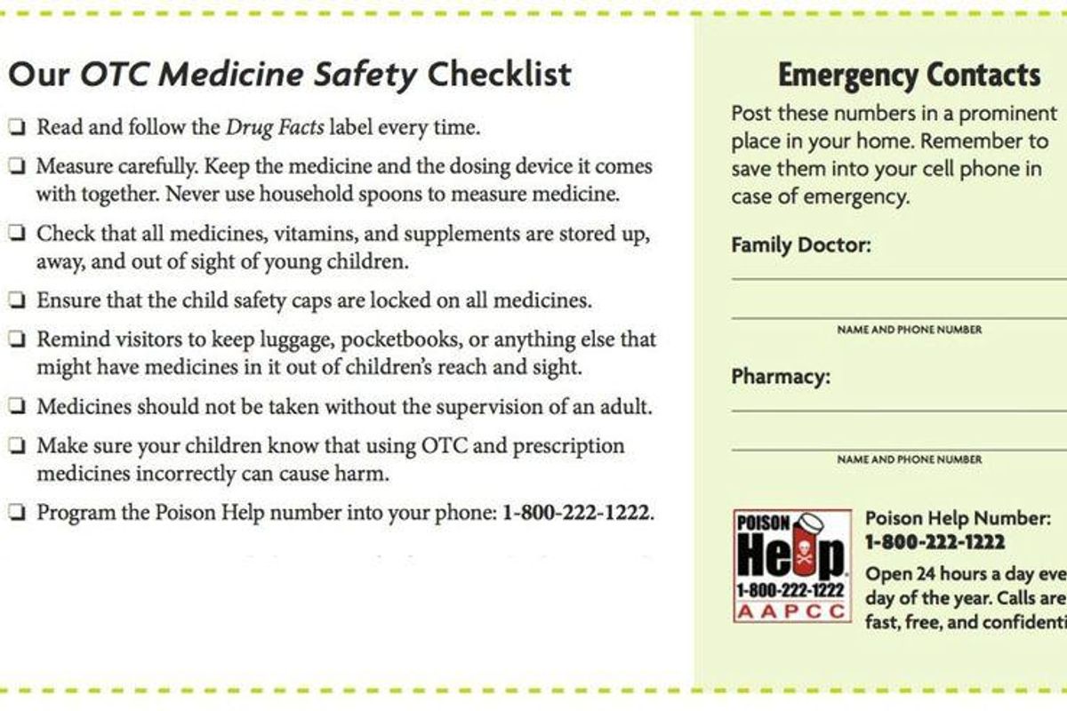 otc medicine checklist