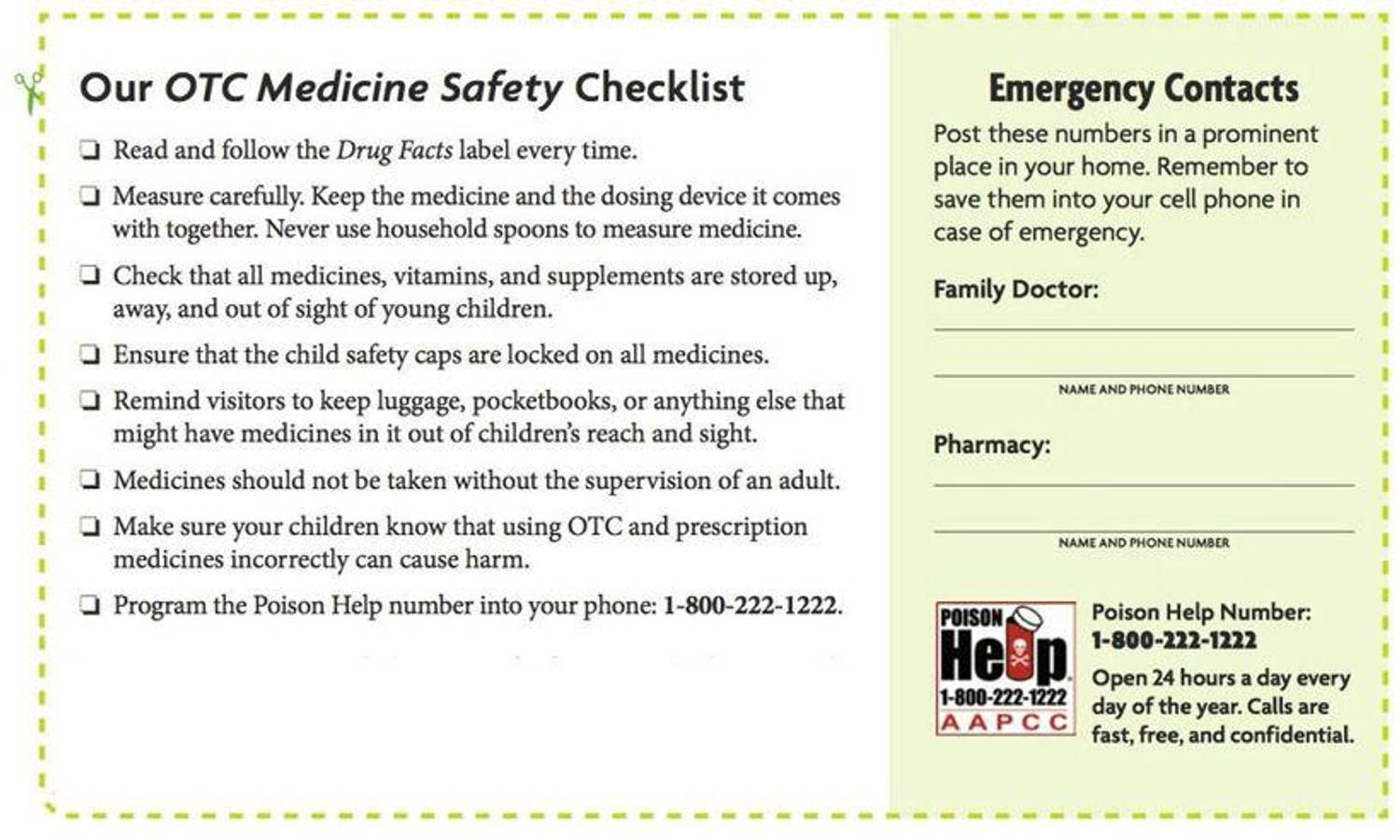 What's Your Family's Medicine Action Plan?