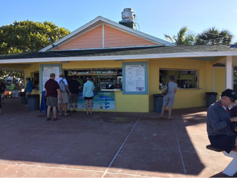 Paradise Grille serves breakfast and lunch overlooking the beach.
