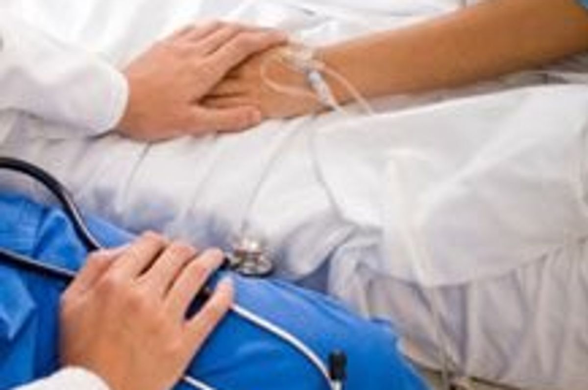 person in the hospital bed