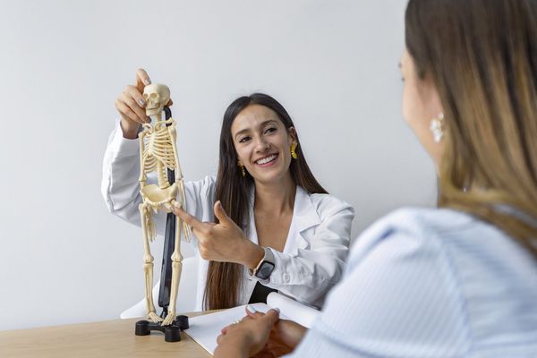 physician and patient in medical consultation at the clinic