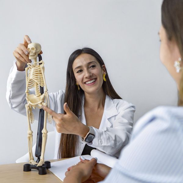 physician and patient in medical consultation at the clinic