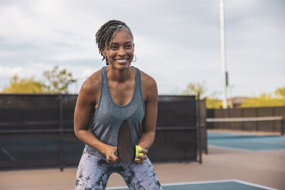 Adegan Pickleball di lapangan Pickleball setempat