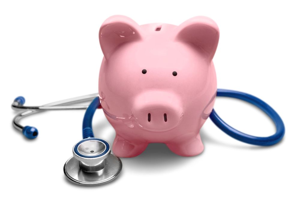 Piggy Bank with Stethoscope