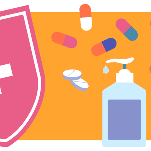 pills lotion illustration