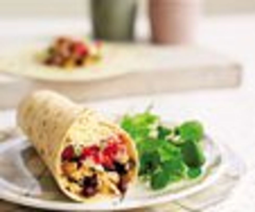 portobello and black bean breakfast burritos