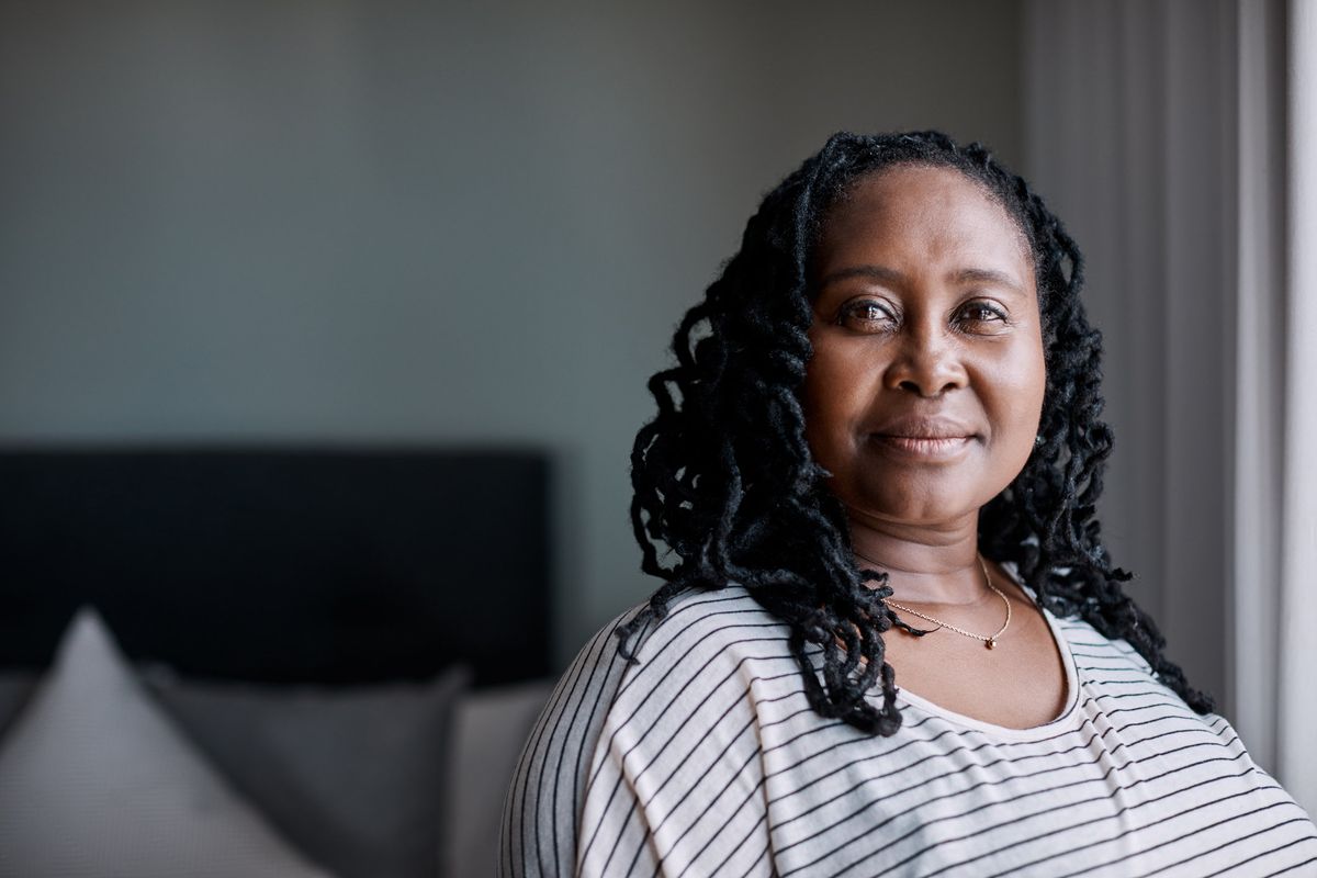 Portrait of a mature woman at home