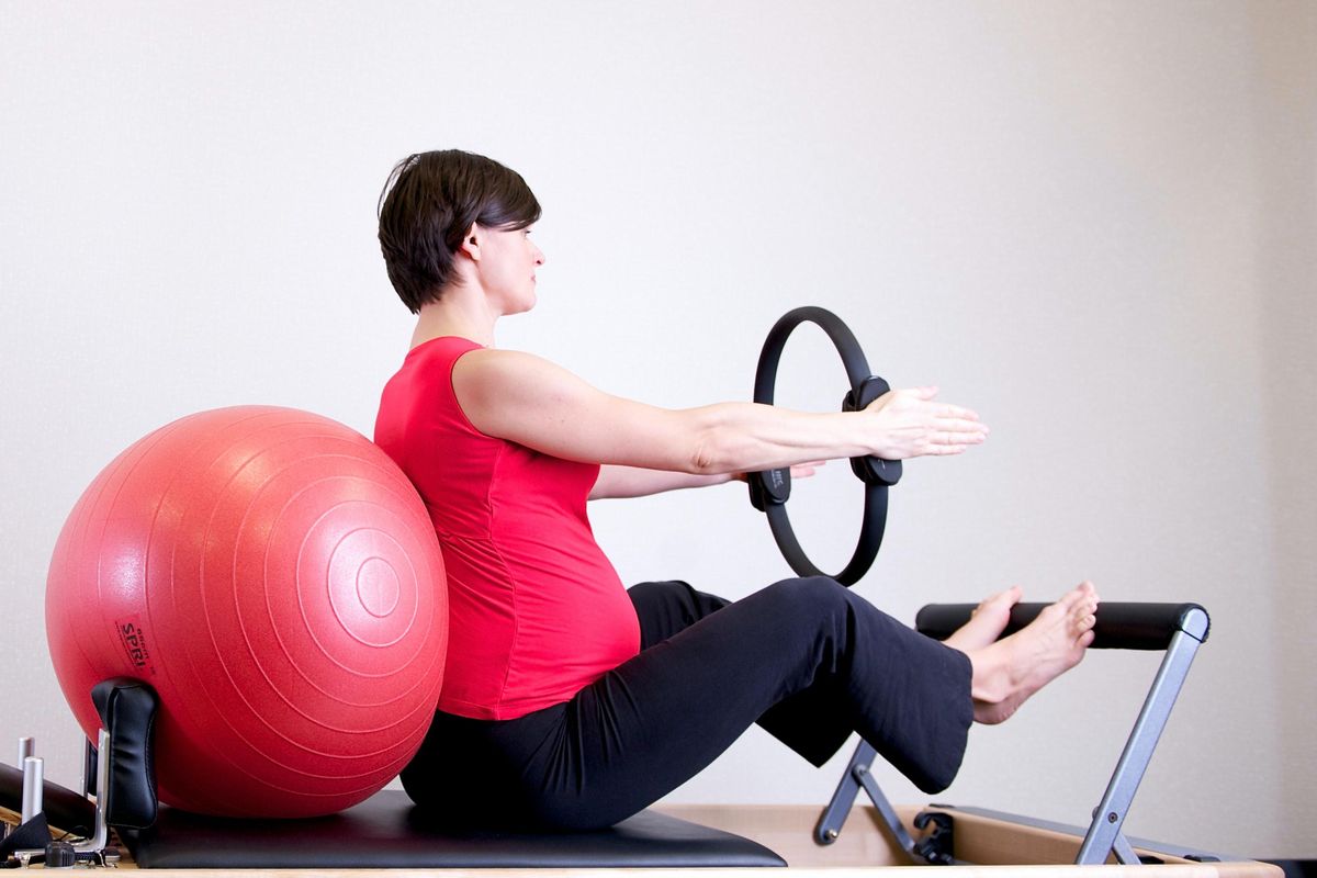 pregnant woman exercising