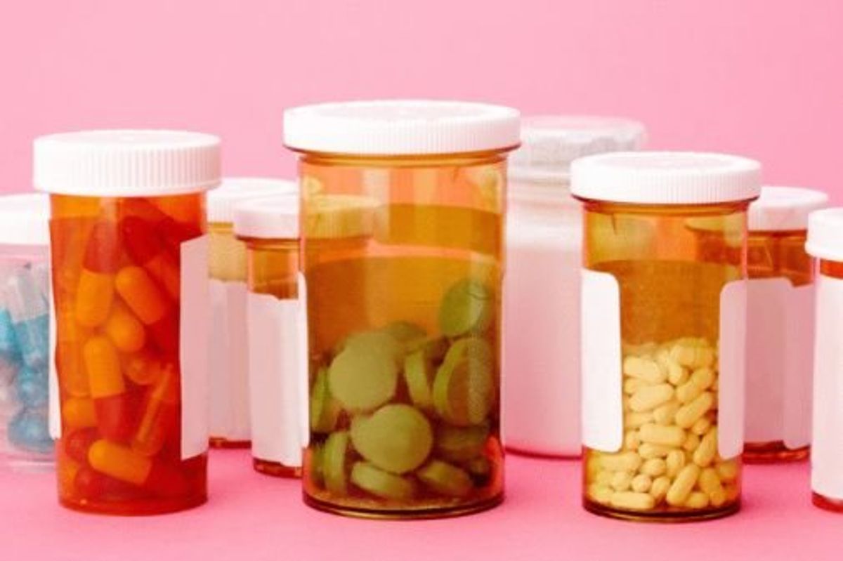 prescription medication in bottles