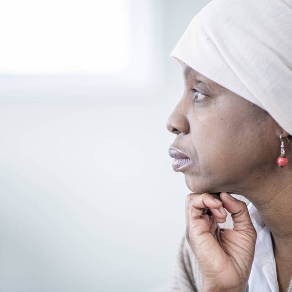 Profile Portrait of an African Woman With Cancer