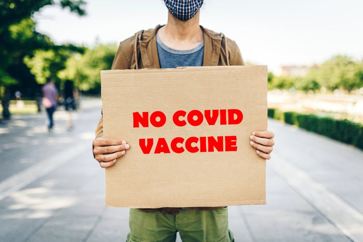 Protester against the Covid19 Vaccine