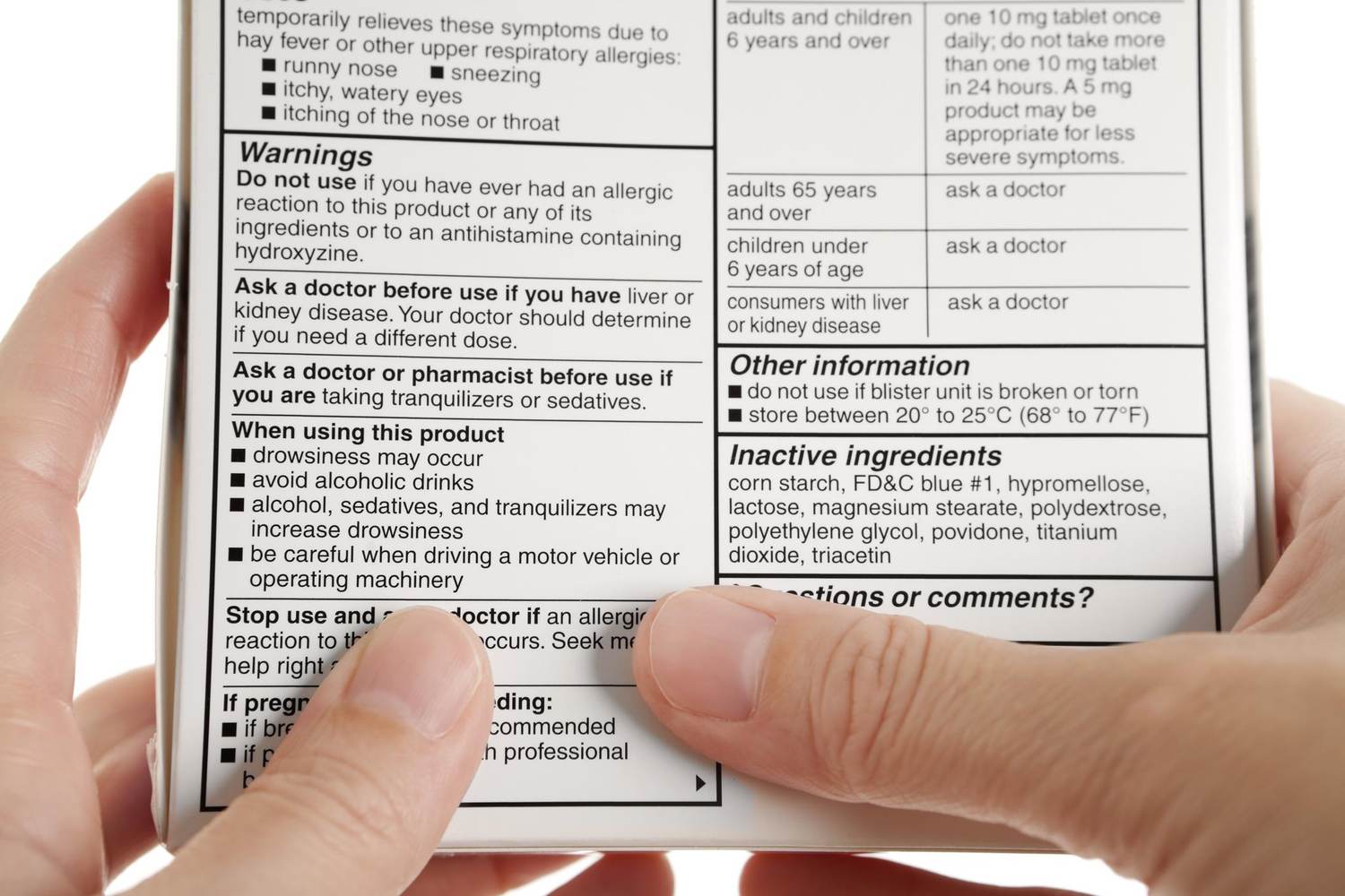 How important is all the information on the labels of over-the-counter medicines