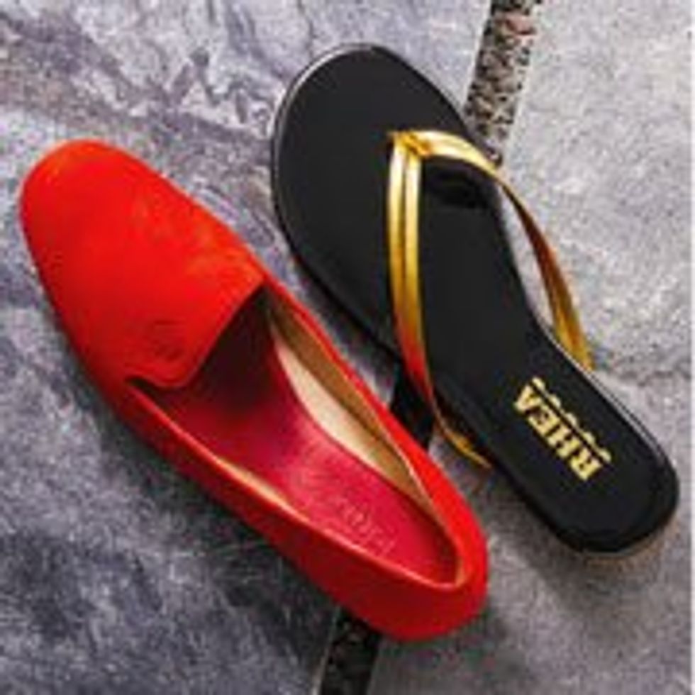 Rhea Footwear makes slip-resistant shoes and flip-flops.