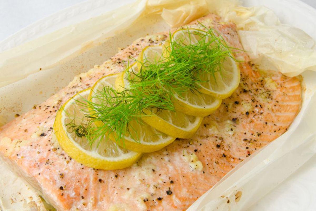 Salmon and Vegetable Bake