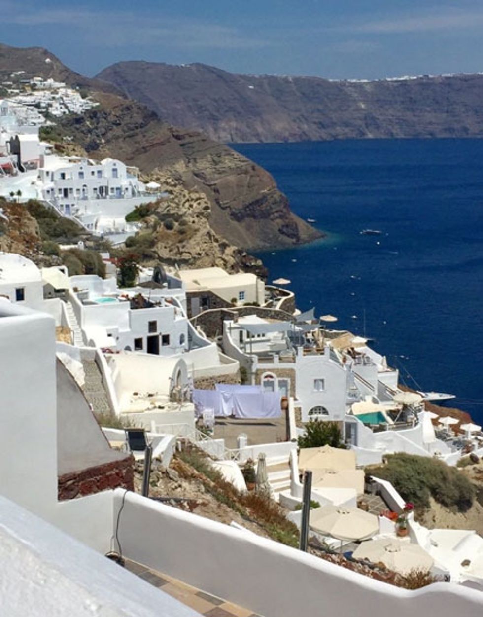 Santorini\u2019s coastline is breathtaking