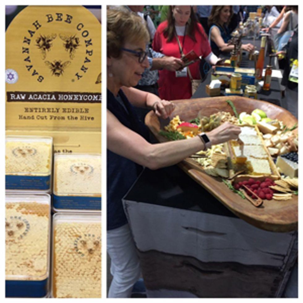 Savannah Bee Company sells honey in honeycomb hand cut from the hive. It makes a nice presentation on a buffet.