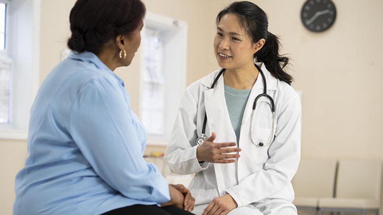 Senior woman at the doctor