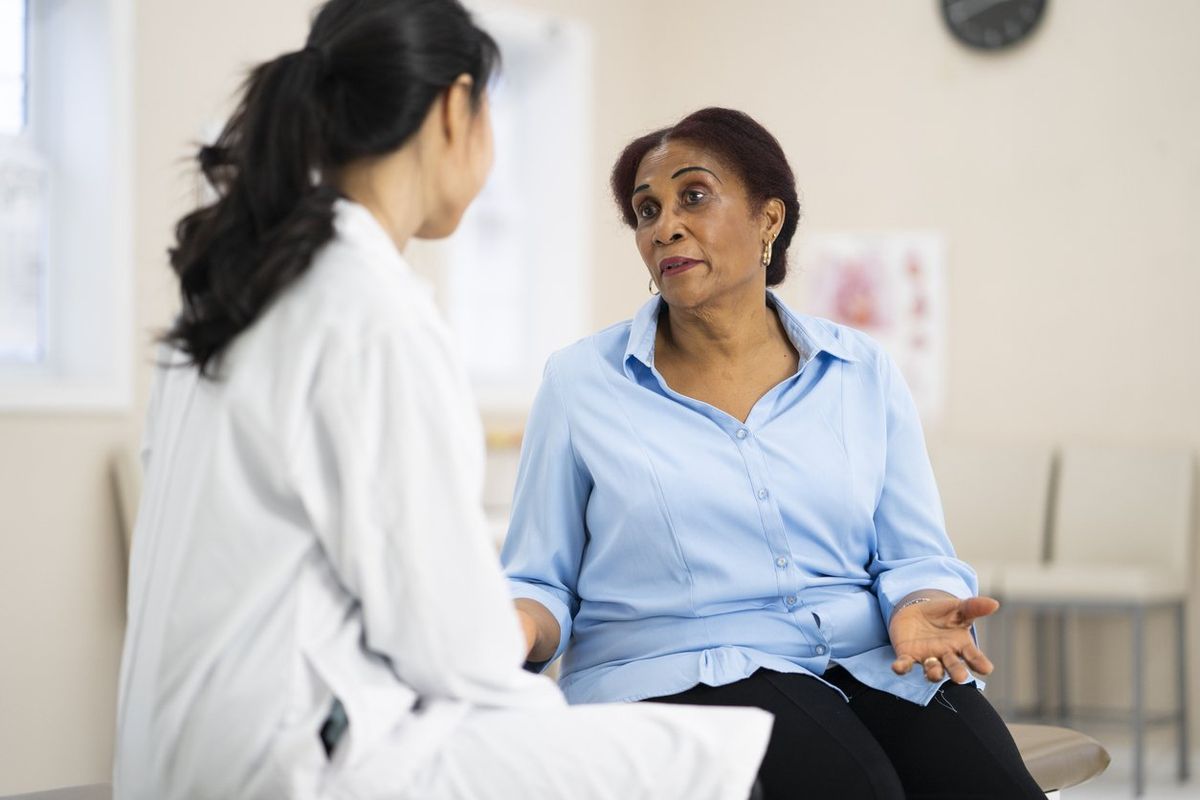 Senior woman at the doctor