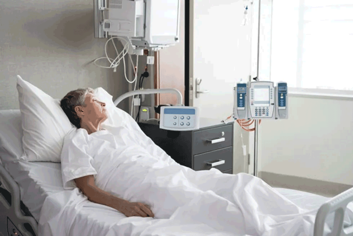 senior woman in hospital
