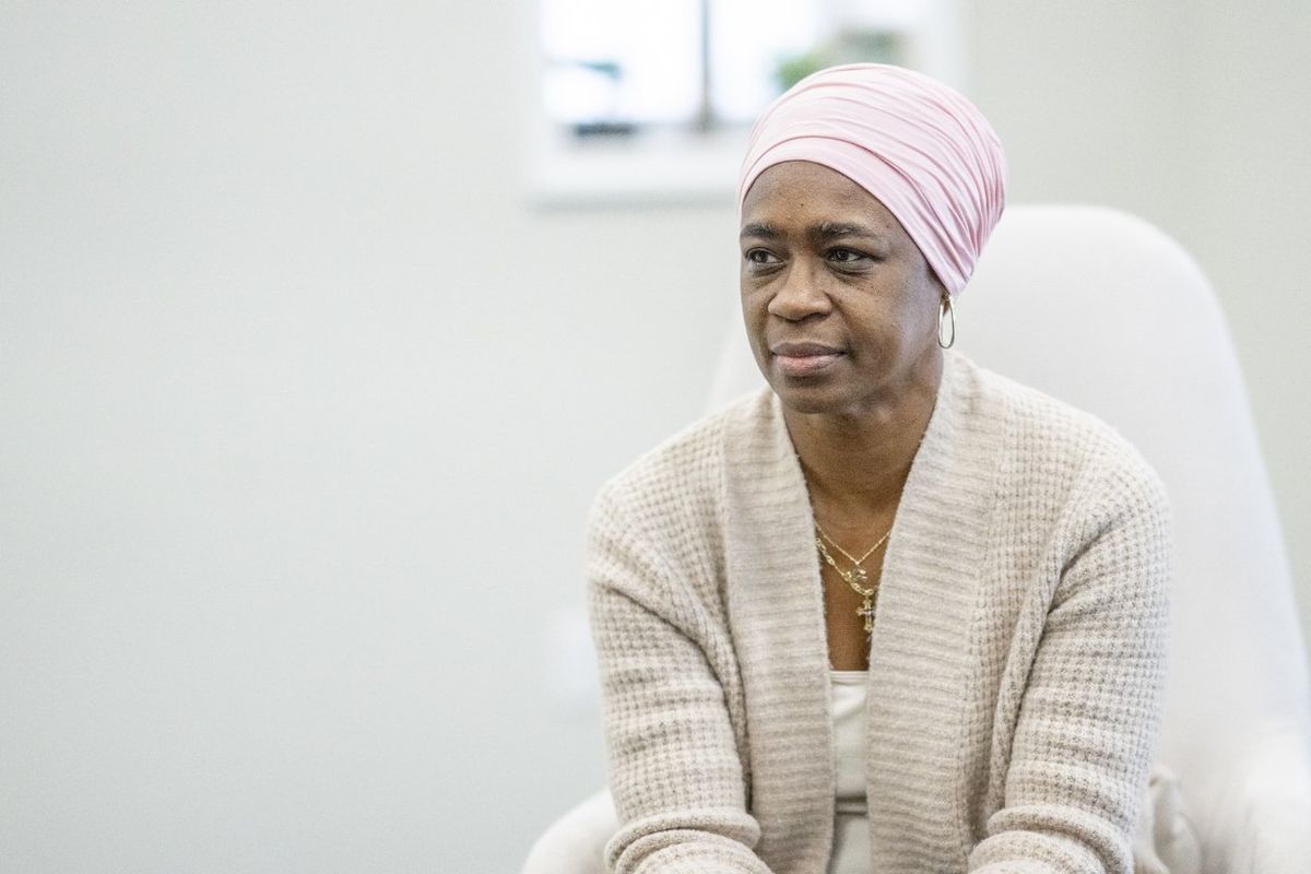 senior woman of African decent who is battling cancer