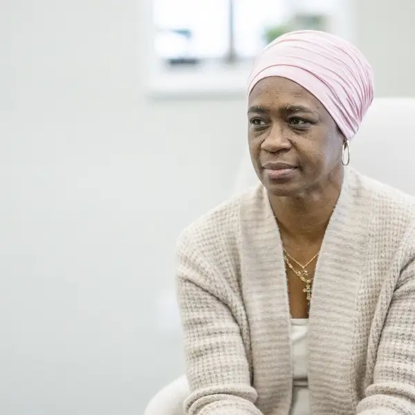 senior woman of African decent who is battling cancer