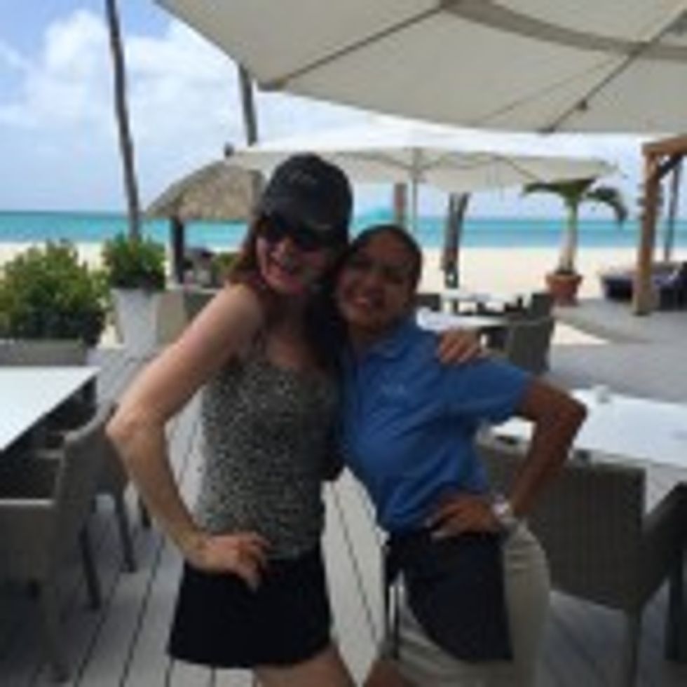 sheryl with her waitress