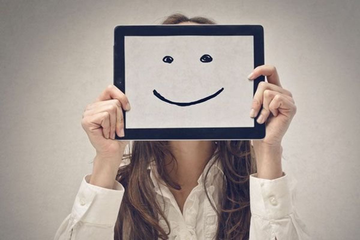 smiley face on a white board