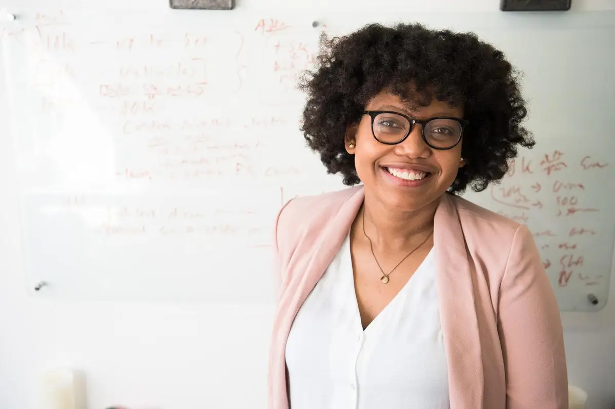 smiling black woman