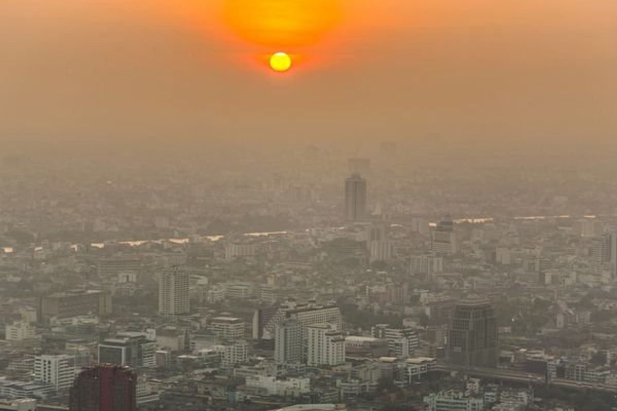 smog over a city
