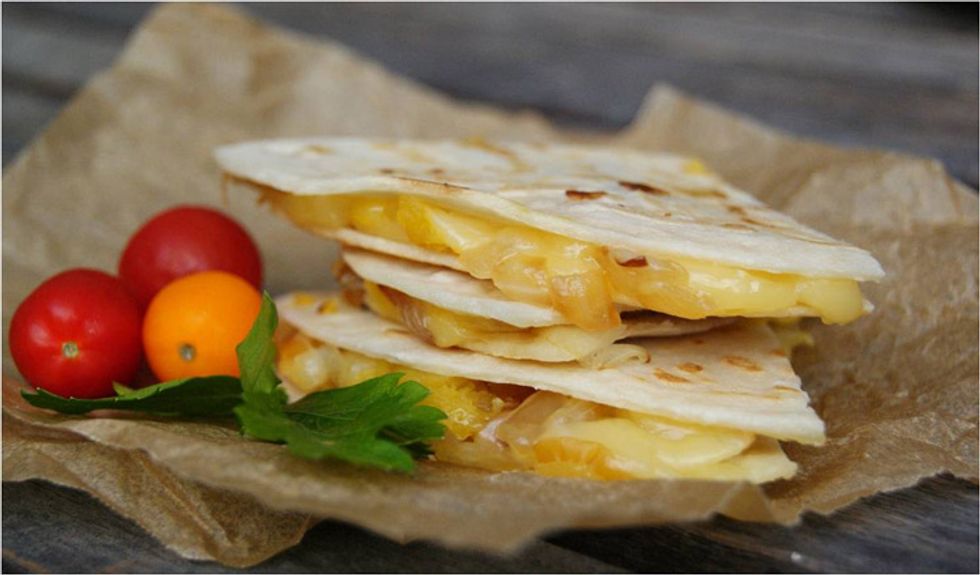 Squash & Caramelized Onion Quesadilla