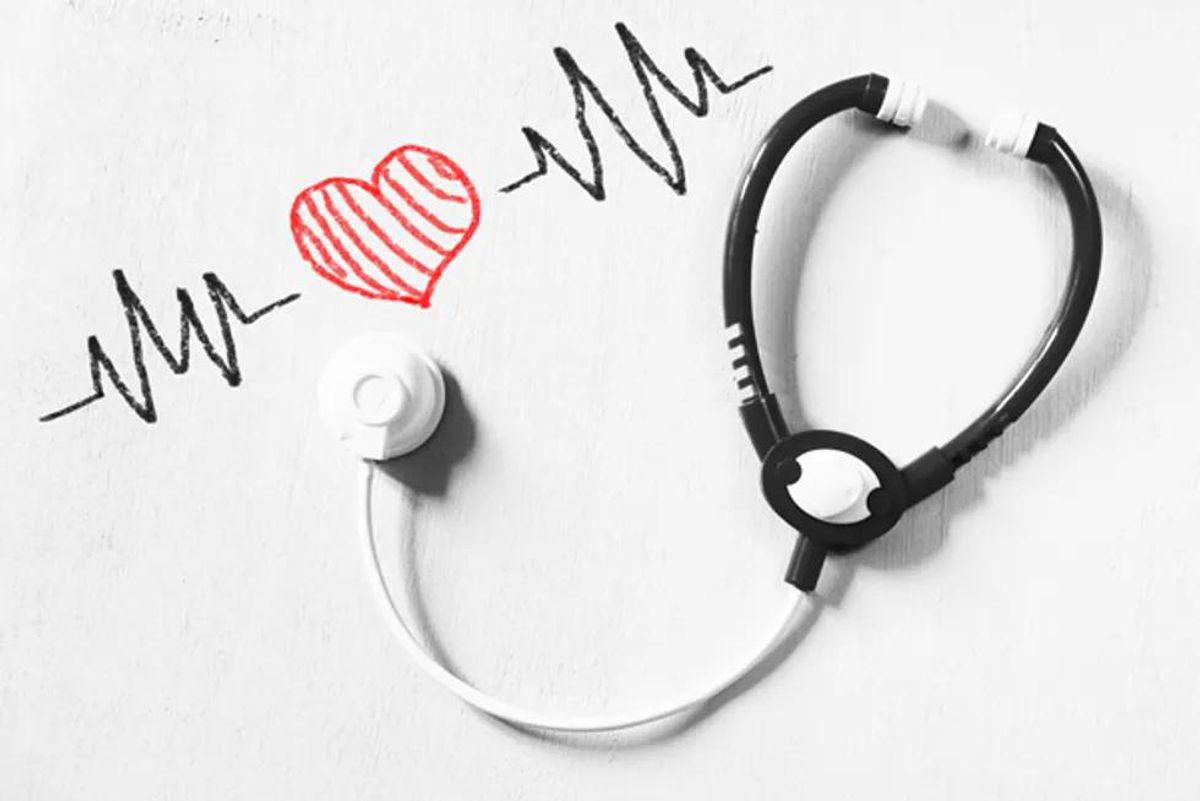 stethoscope and picture of a heart