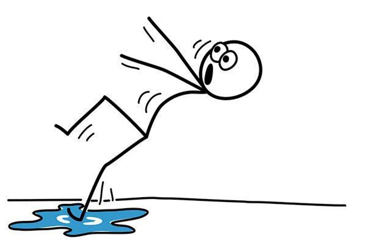 stick figure falling