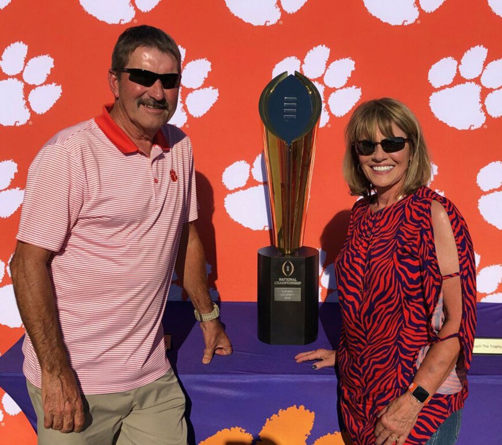 susan with football trophy