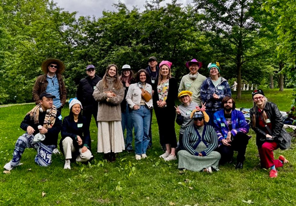 Taylor with some members of the Mom on the Spectrum community, 2025