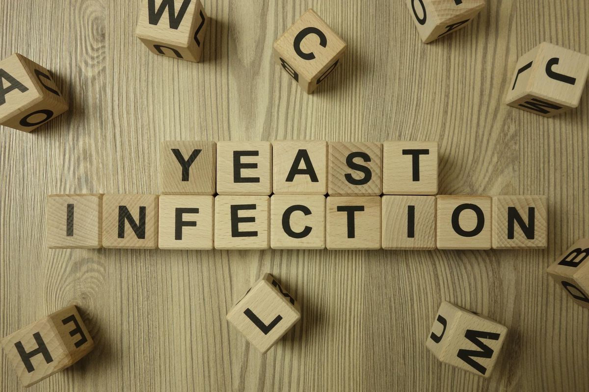 Text yeast infection from wooden blocks