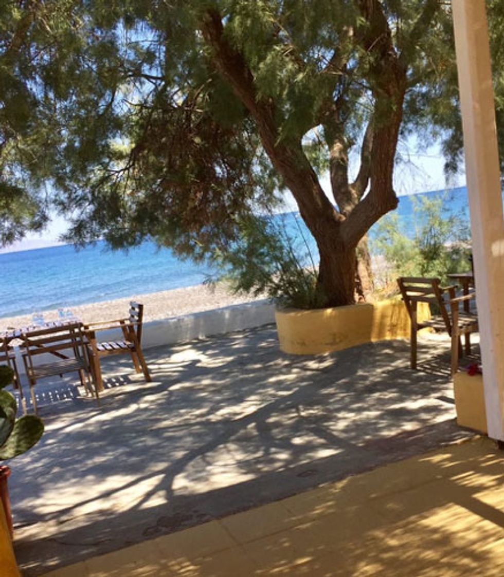 The Gaia Winery is located on the beach.