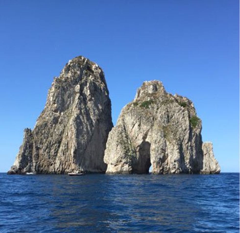 The two rocks leading to Capri are a landmark for lovers.