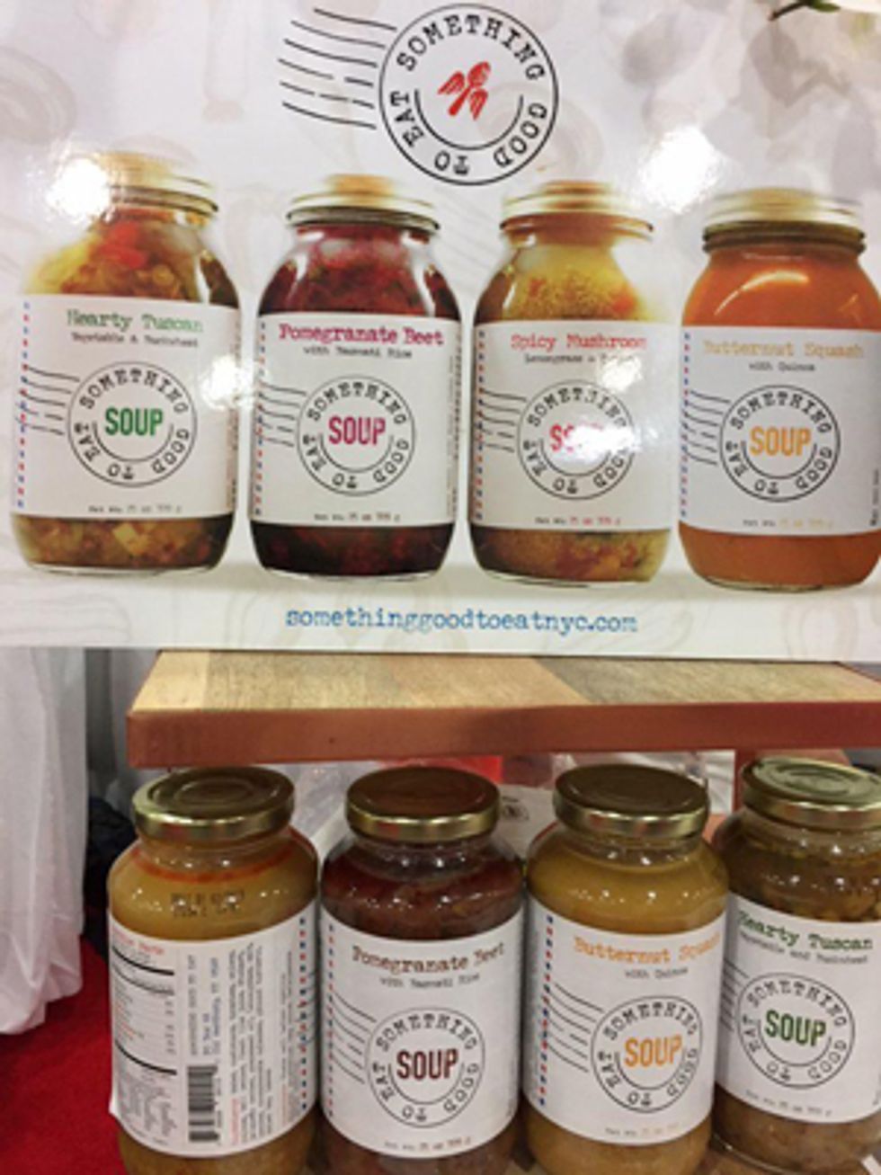 These Something Good to Eat vegetable soups with glass packaging attracted my eye.