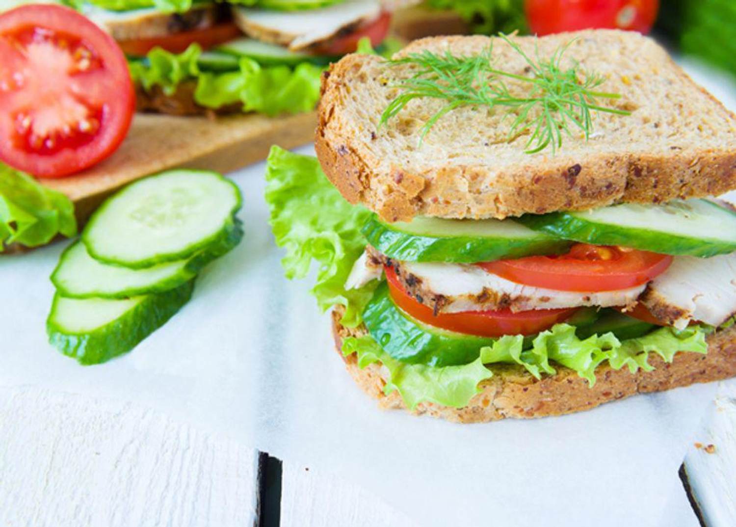 Turkey and Cucumber Sandwich