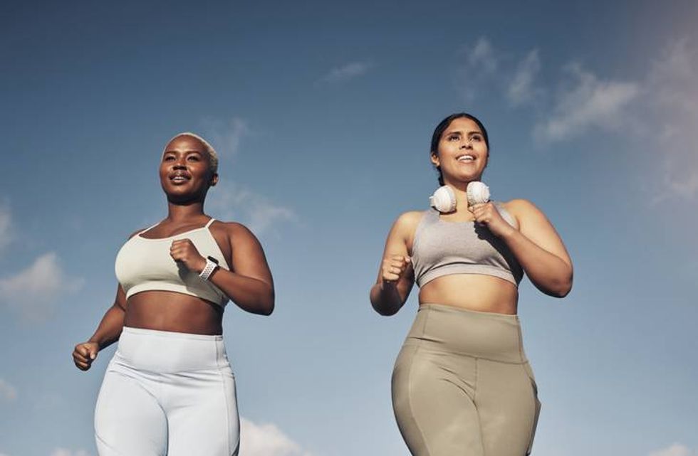 two young women out for a run together