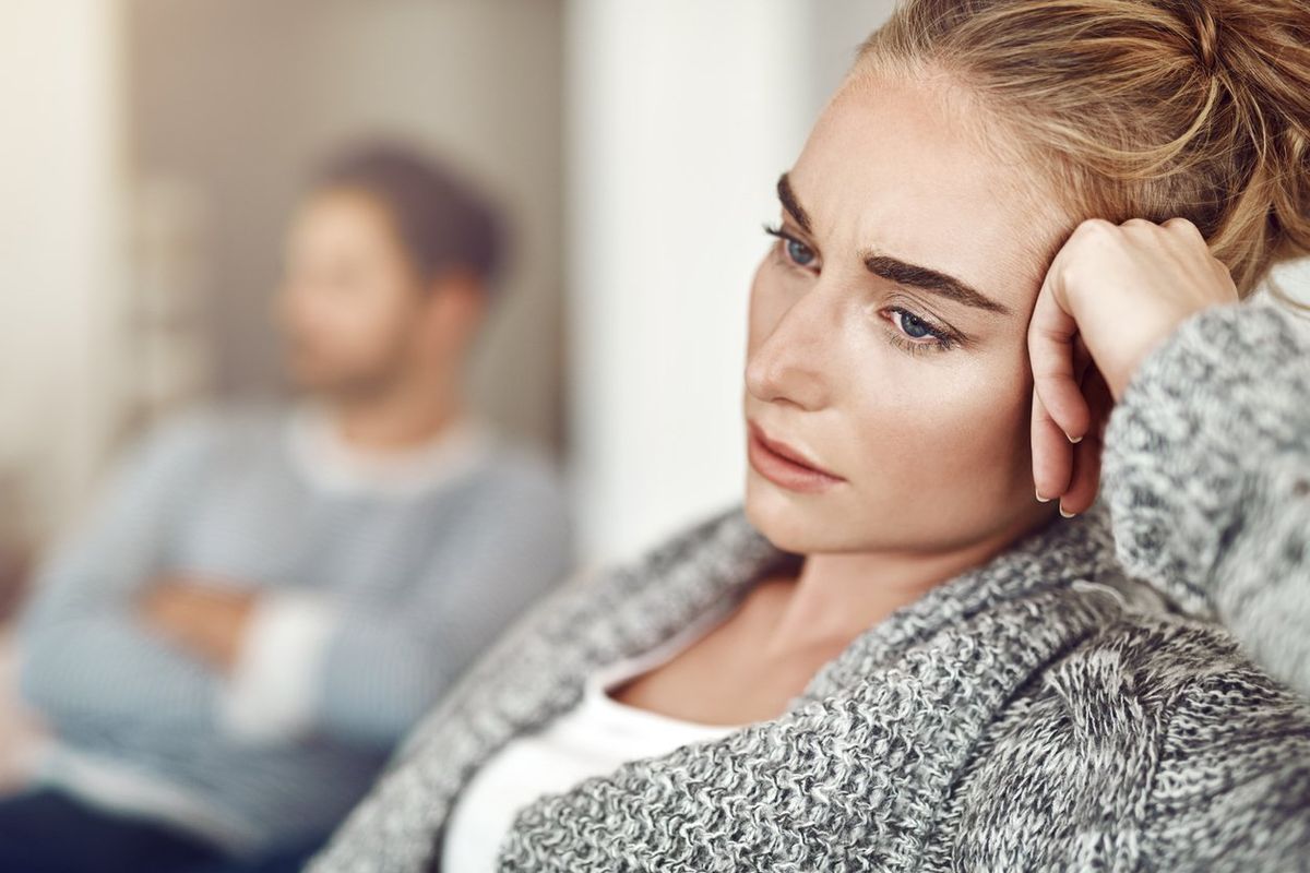 unhappy young woman