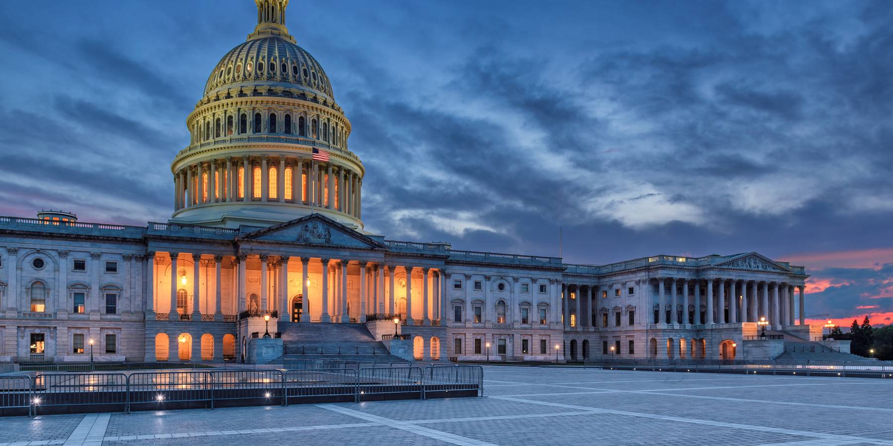 United States Capitol building at Twilight