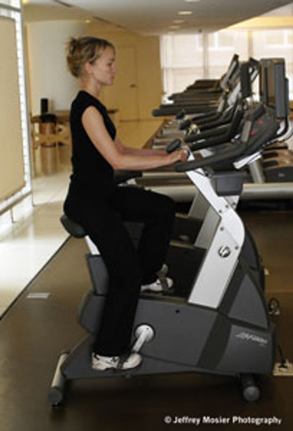 Upright stationary bike