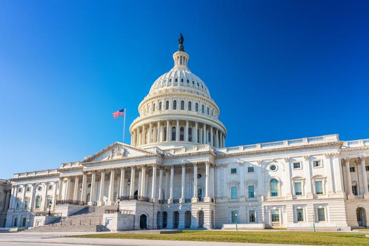 US Capitol at sunny day