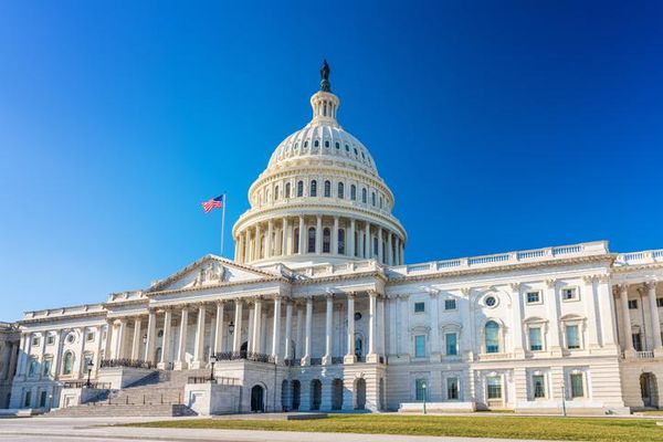 US Capitol at sunny day