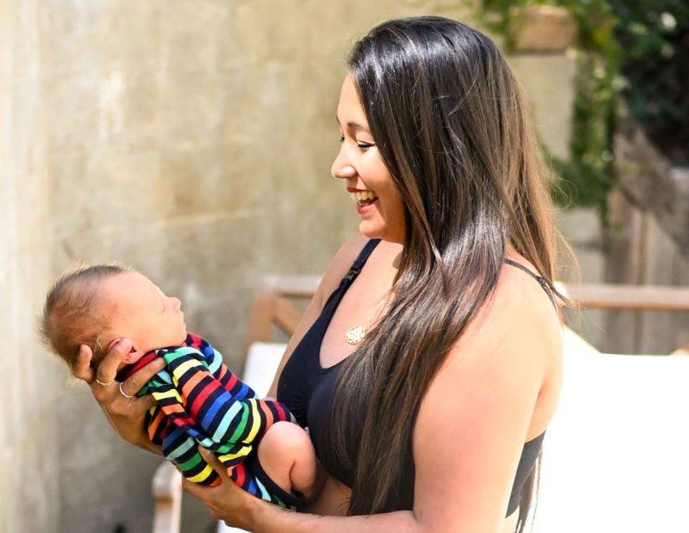 veena and her baby